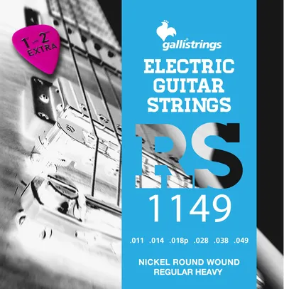 Комплект струн GALLI STRINGS RS1149 для 6-струнной электрогитары, 11-49
