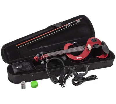 Электроскрипка STAGG [EVN-4/4 MRD] размер 4/4, мензура 325 мм, дека клен, 2-х полосный эквалайзер с регулятором громкости, вход для mp3 1/8" mini Jack, выход для наушников 1/8" mini Jack, выход 1/4" TS Jack, питание 6LR61 9 В, цвет красный металлик