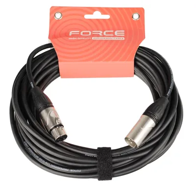 Кабель микрофонный FORCE FMC-05/10, XLR (M) — XLR (F), балансный, 10 м