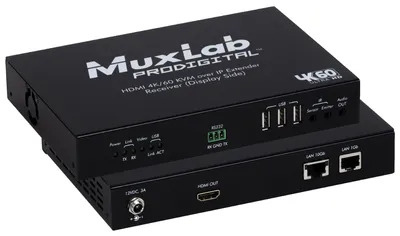 Приемник MuxLab 500760-RX-KVM, HDMI KVM Over IP, 4K60, SDVoE