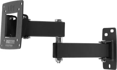 Кронштейн Kromax OPTIMA-104 черный для TV 10"-28", настенный наклонно-поворотный, max VESA 100x100, от стены 68.5-322 мм