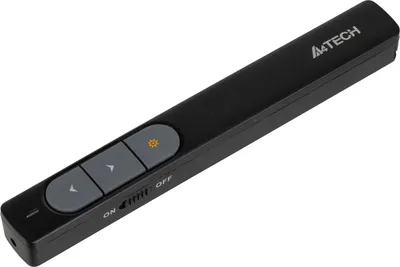 Презентер A4Tech LP15b, беспроводной, USB, 3 кнопки, радиус 15 м, лазерная указка