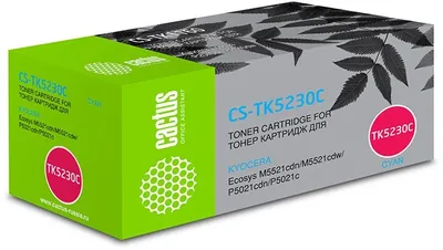 Картридж лазерный CACTUS CS-TK5230C, голубой, 2200 страниц, с чипом, для Kyocera Ecosys