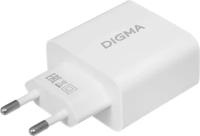 Зарядное устройство Digma DGWC-1U-2.1A-WG, 10 Вт, USB-A, белый