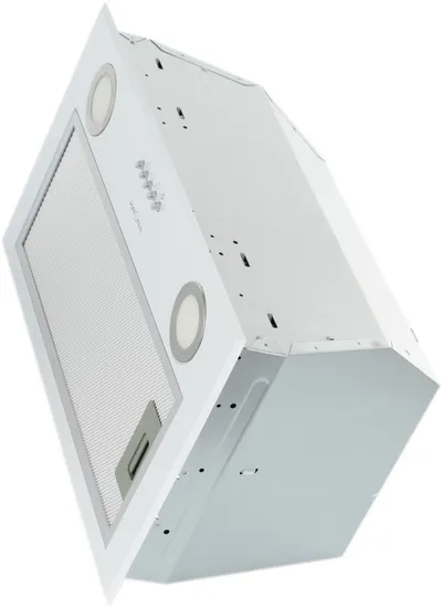 Вытяжка  Krona Ameli 600 white PB встраивается в навесной шкафчик отвод / циркуляция Макс. производительность 550 куб. м/ч ширина для установки 60 см мощность 68 Вт мощность двигателя 65 Вт механическое управление тихий двигатель