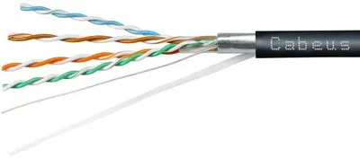 Кабель витая пара Cabeus FTP-4P-Cat.5e-SOLID-OUT-PE-UV-100, FTP, Cat.5e, внешний, 100 м