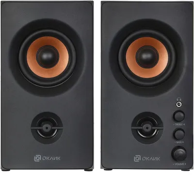 Колонки OKLICK OK-164 Black  (2x15W, дерево) <1144741>