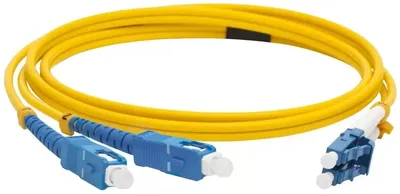 Патч-корд оптический Lanmaster LAN-2LC-2SC/SU-3.0, Duplex SC/LC, OS2, 3 м, LSZH