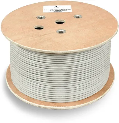 Кабель витая пара Cabeus FTP-4P-Cat.6-SOLID-GY, F/UTP, Cat.6, одножильный, серый