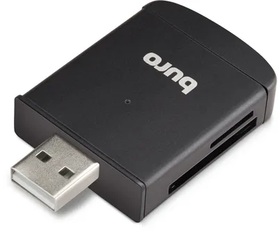 Картридер BURO BU-CR-3103, USB 2.0, 4 слота, SD/microSD/MS/MMC, чёрный