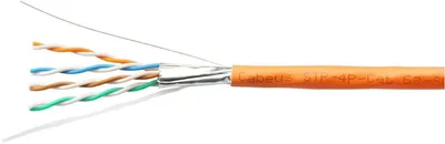 Кабель Cabeus STP-4P-Cat.6a-SOLID-IN-LSZH, STP Cat.6a, 4×23AWG, LSZH, 305м