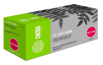 Картридж Cactus CS-TK5150BK для Kyocera ECOSYS, чёрный, 12000 стр., с чипом