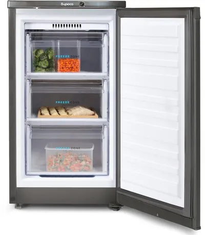 Морозильная камера БИРЮСА W412, 80 л, 3 ящика, графит