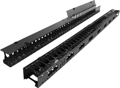 Кабельный органайзер LANMASTER TWT-CBB-DVO-47U/S, вертикальный, 47U, 19", глубина 112 мм