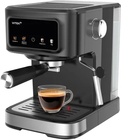 Кофеварка VITEK Gracia VT-CME1502, рожковая, 1100 Вт, чёрная