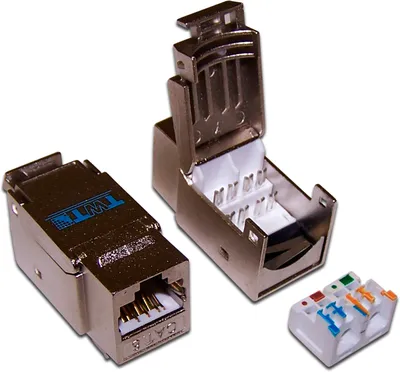 Модуль Keystone LANMASTER TWT-OK45STP/6-WH, RJ45 Cat.6 STP, белый