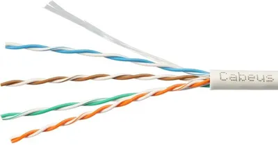 Кабель Cabeus UTP-4P-Cat.5e-SOLID-GY-100, U/UTP, Cat.5e, 4 пары, 100м, PVC