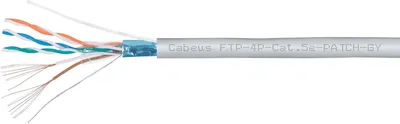 Кабель витая пара Cabeus FTP-4P-Cat.5e-PATCH-GY, F/UTP, Cat.5e, многожильный, PVC, серый, 305 м