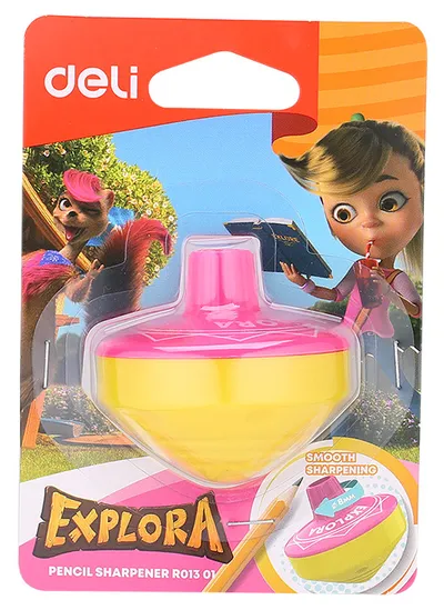 Точилка для карандашей Deli Gyro ER01301 Explora, ручная, 1 отверстие, 8 мм, пластик