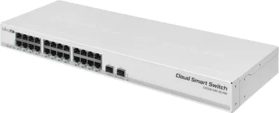 Коммутатор MikroTik CSS326-24G-2S+RM, L2, 24×1GbE, 2×SFP+, 1U