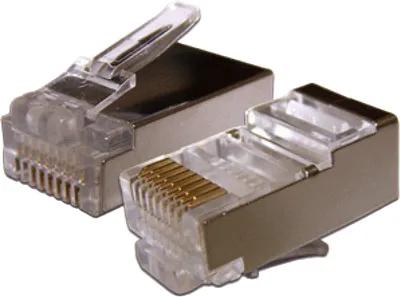 Коннектор LANMASTER TWT-PL45/S-8P8C-6V, RJ45, FTP кат.6, прозрачный, 100 шт.