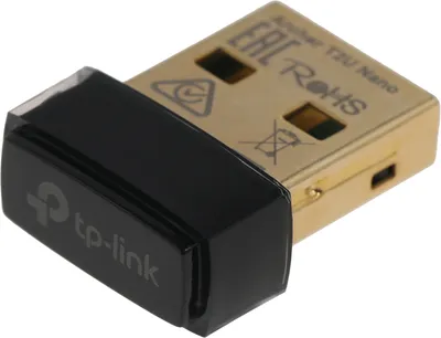 Сетевой адаптер TP-LINK Archer T2U Nano AC600 Двухдиапазонный Wi-Fi Нано USB-адаптер, 1T1R, до 433 Мбит/с на 5 ГГц или до 200 Мбит/с на 2,4 ГГц, 802.11ac/a/b/g/n, интерфейс USB 2.0 (099978)
