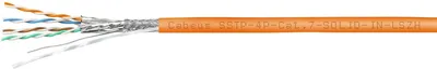 Cabeus SSTP-4P-Cat.7-SOLID-IN-LSZH Кабель экранированная витая пара SSTP (S/FTP), категория 7 , 4 пары (23 AWG), одножильный (solid), LSZH, нг(А)-HF, (305 м)
