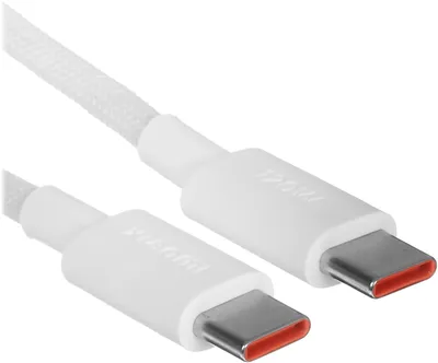 Кабель Xiaomi BHR087KGL, USB-C — USB-C, 1м, 6A, белый