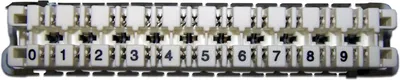 Плинт LANMASTER TWT-LSA10P-DIS-5E, LSA-PROFIL, 10 пар, размыкаемый, ABS, белый