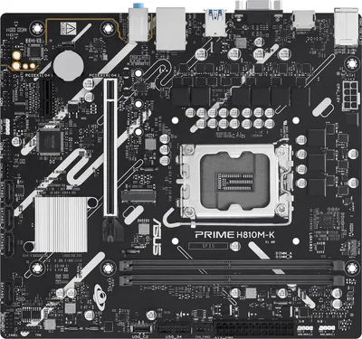 Материнская плата ASUS PRIME H810M-K, LGA 1851, H810, 2×DDR5, mATX