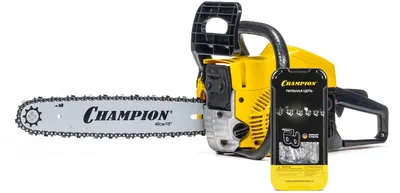 Бензопила CHAMPION СPN237, 1500 Вт, шина 16" (40 см), 3/8", 56 звеньев
