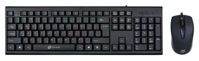 Комплект клавиатура+мышь Oklick 630M, проводной, USB, черный