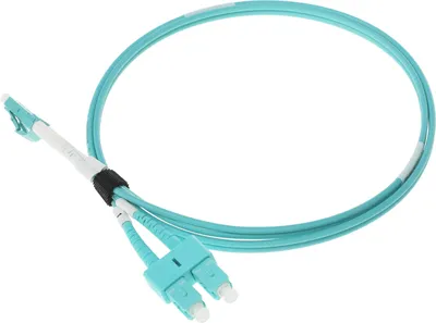 Патч-корд Lanmaster LAN-2LC-2SC/OM3-1.0, LC-SC duplex, 50/125 OM3, LSZH, 1 м