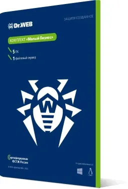 Антивирус Dr.Web BBZ-*C-12M-5-A3, Малый бизнес, 12мес, 5ПК+1ФС+5моб