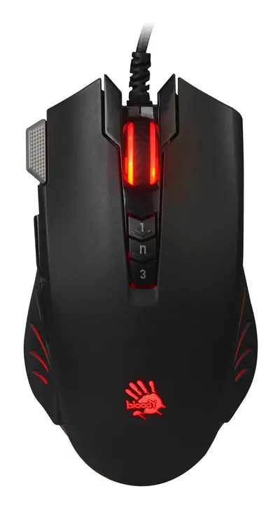 Мышь A4Tech Bloody V9M, проводная, оптическая, 6200 dpi, 9 кнопок, USB