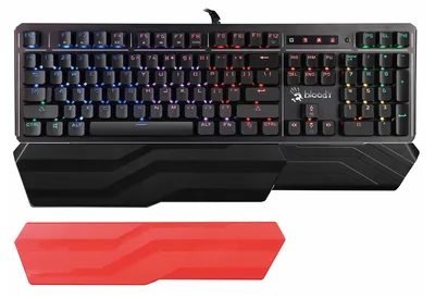 Клавиатура A4Tech B975, механическая, USB, 104 клавиши, подсветка LED