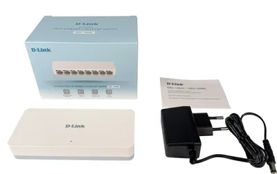 Коммутатор D-Link DES-1008C/C1A, неуправляемый, 8×10/100Base-TX, настольный