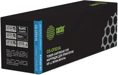 Картридж Cactus CS-CF531A, голубой, 900 стр., для HP LJ M180n/M181fw