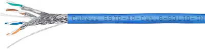 Кабель Cabeus SSTP-4P-Cat.8-SOLID-IN-LSZH-BL, S/FTP, кат.8, 4 пары, 23 AWG, LSZH, 305 м
