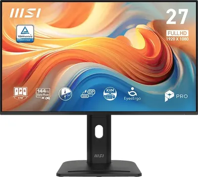 Монитор MSI PRO MP275PHG E14, 27" IPS, 1920x1080, 144 Гц, 4 мс, USB-C 65 Вт