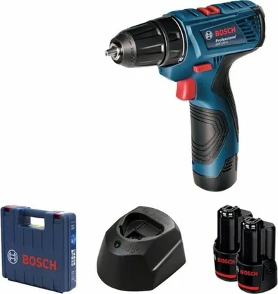 Дрель-шуруповёрт Bosch GSR 120-LI 06019G8020, 12 В, 2×2,0 Ач, 30 Нм, кейс