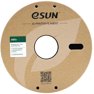 Пластик для 3D-печати ESUN ABS+, 1.75 мм, 1 кг, чёрный