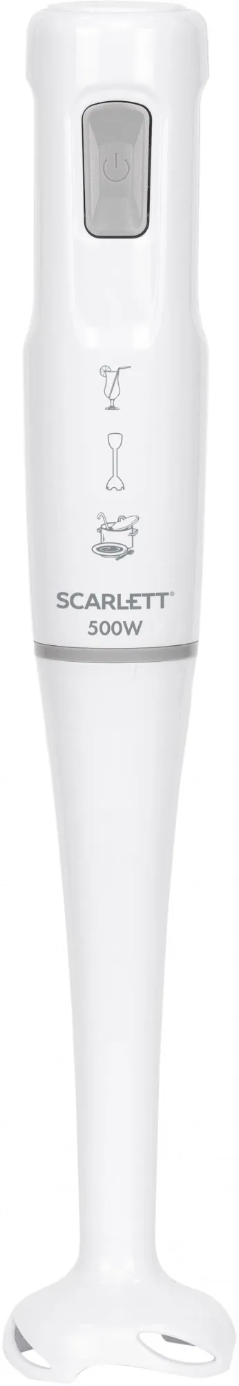 Блендер погружной Scarlett SC-HB42S12, 500 Вт, 1 скорость, белый