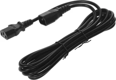 Кабель питания Lanmaster LAN-PP13/14-3.0-BK, C13-C14, 3м, 10А, чёрный