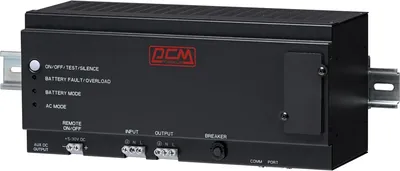 ИБП Powercom DRU-1000, 1000 ВА/600 Вт, Off-Line, крепление на DIN-рейку