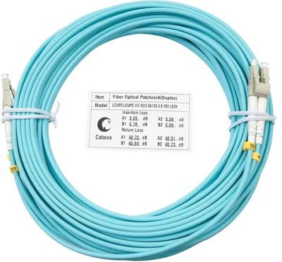 Патч-корд оптический Cabeus FOP-50-LC-LC-20m, многомодовый OM, LC/LC, 20м