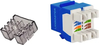 Модуль Keystone LANMASTER LAN-OK45U6/180N-BL, RJ45, кат.6, неэкранированный