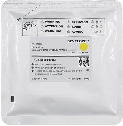 Девелопер CET CET171052, желтый, 140г, для Xerox VersaLink C7000/C7020/C7025/7C030