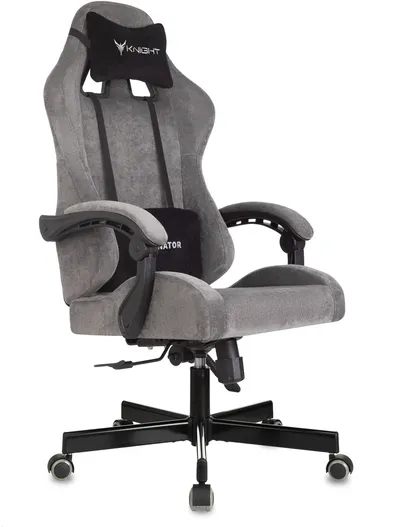 Кресло игровое KNIGHT TERMINATOR GR, ткань, синхромеханизм, 90–125°