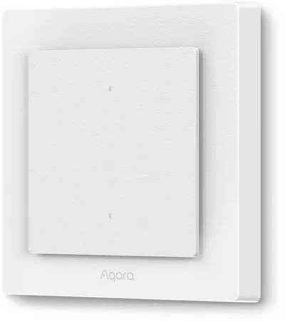 Умный выключатель Aqara H2 WS-K07D, 2 клавиши, Zigbee/Thread, до 1920 Вт, белый